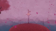 Sakura blossom Map with a Red Dragon