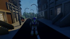 Buzz fights Plankton on the street