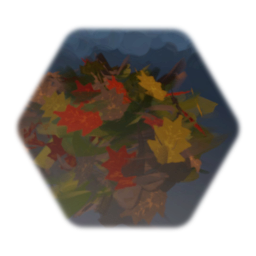 Multicolored Pile of Autumn Leaves
