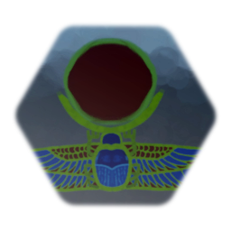 Winged Scarabaeus (Egyptian) (Painted)