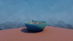 Gromit in a bowl of Cereal