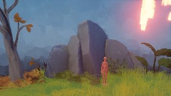 A peaceful floating island