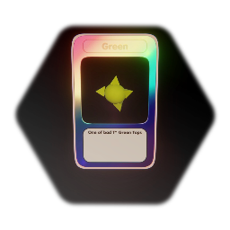 Green Collectable card
