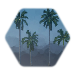 Royal Palm Tree Swaying Realistic