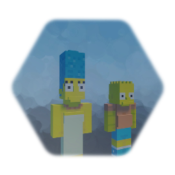 Minecraft Marge Simpson (and bart)
