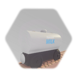 Wooden Railway milk tanker
