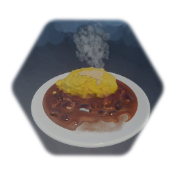 Polenta with salmì rabbit