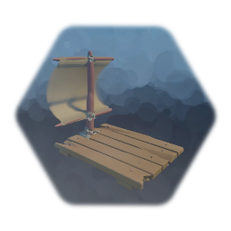 Raft (with Animated Blowing Sail)