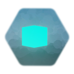 GLOWING TEAL CUBE