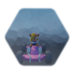 Coco bandicoot in a CTR kart with CTR mechanics