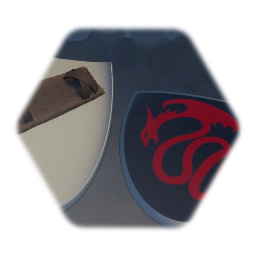 Painted dragon shield