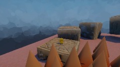 Baby chick runs away from an army of Connies