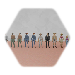 Jurassic park characters WIP