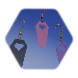 Heart Coffin Earring Sets