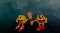 Pac Man tennis Balls Title Screen