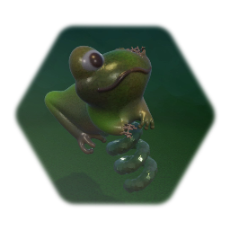 Rusty and Abandoned Playground Sit-on Springy Frog