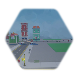 Remix of City Scene (randomly generated, tilt-shift)