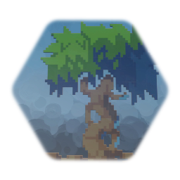 Pixel Art Twisted Tree
