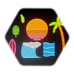 Tropical Neon Surf Pack