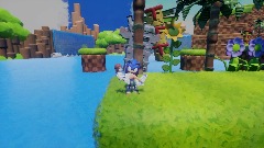 Sonic Carrying Elise in Green hill Zone