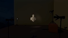 Basic 3 point Lighting setup. With wall light.