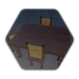Wood Table & Chair