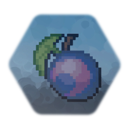 Pixel Art Blue Fruit Moon