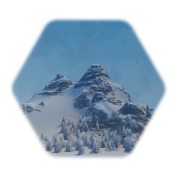 Realistic Mid-ground Snowy Mountain