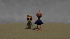 Ethan and the ostrich