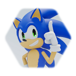 Sonic (unfinished stylized model)