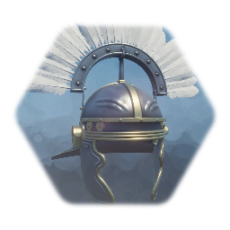 Imperial Roman Gallic Helmet with Feather Brush