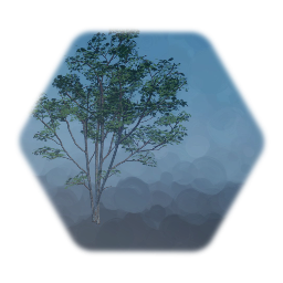 Small Alder Tree with Painted Leafs