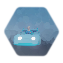 Queen Elsa In His Sports Kart