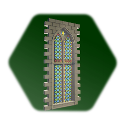 Tall Gothic Arched Window & Wall Module