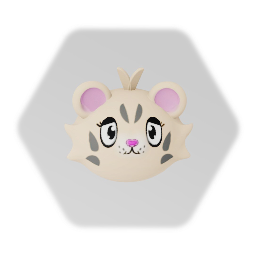 Cartoon style white tiger