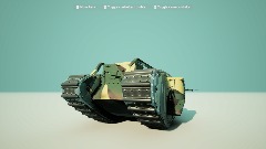 Drivable WW1 Tank | Remixable | Mark I Showroom