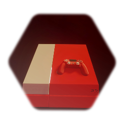 Red And White PS4 And Controller Remixed Of A Black 1