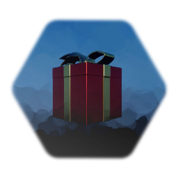 Decorative Gift - Red Wrapping, Gold Bow