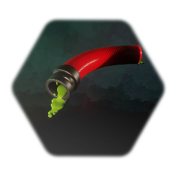 Schlauch mit Produktrest