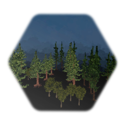 Hand drawn cluster trees for detailed maps backgrounds