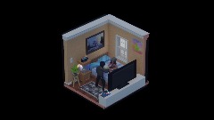 Isometric scene: The Love room.