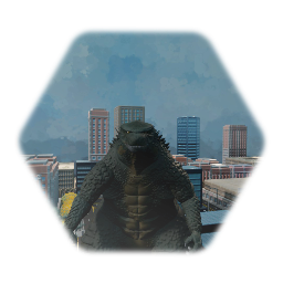 Godzilla attacks the city