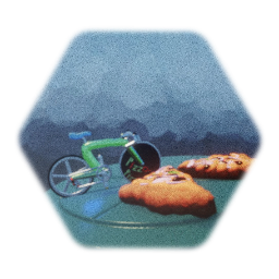 Novelty pizza slicer bike.