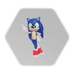 <term> Stylized Classic Sonic The Hedgehog CGI Model v2