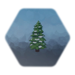 Alpine tree with snow