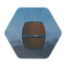Destructible Wooden Barrel Asset