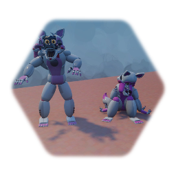 Funtime foxy in two pouses