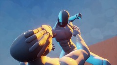 Buff dudes fighting animation