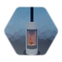 Contemporary log fire