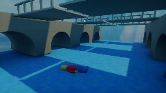 A man has fallen into a river in lego city